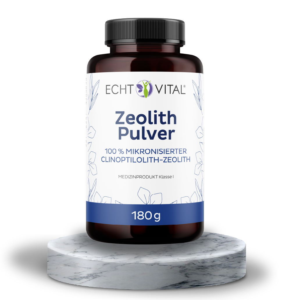 Zeolith - 1 Glas mit 180 g Pulver - ECHT VITAL Premium Qualität